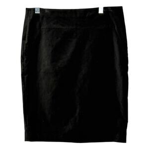 Ann Taylor 14 NEW Black Velvet Straight Mini Skirt Cocktail Holiday Party
